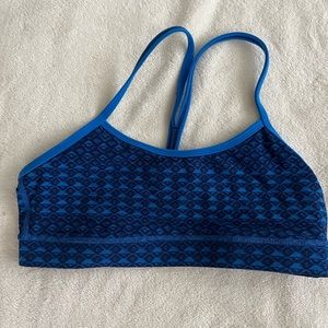 Lululemon blue pattern sports bra
